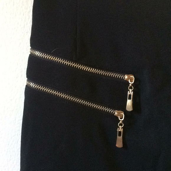 ANGL black pencil skirt with gold zippers - Picture 2 of 5